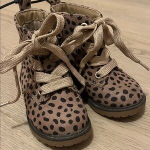 Cat & Jack Leopard Print Ankle Boots